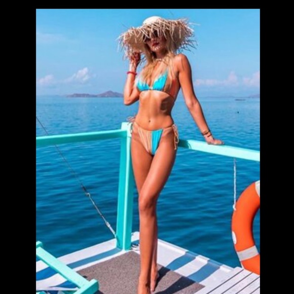 Color block halter top bikini et - Picture 6 of 8